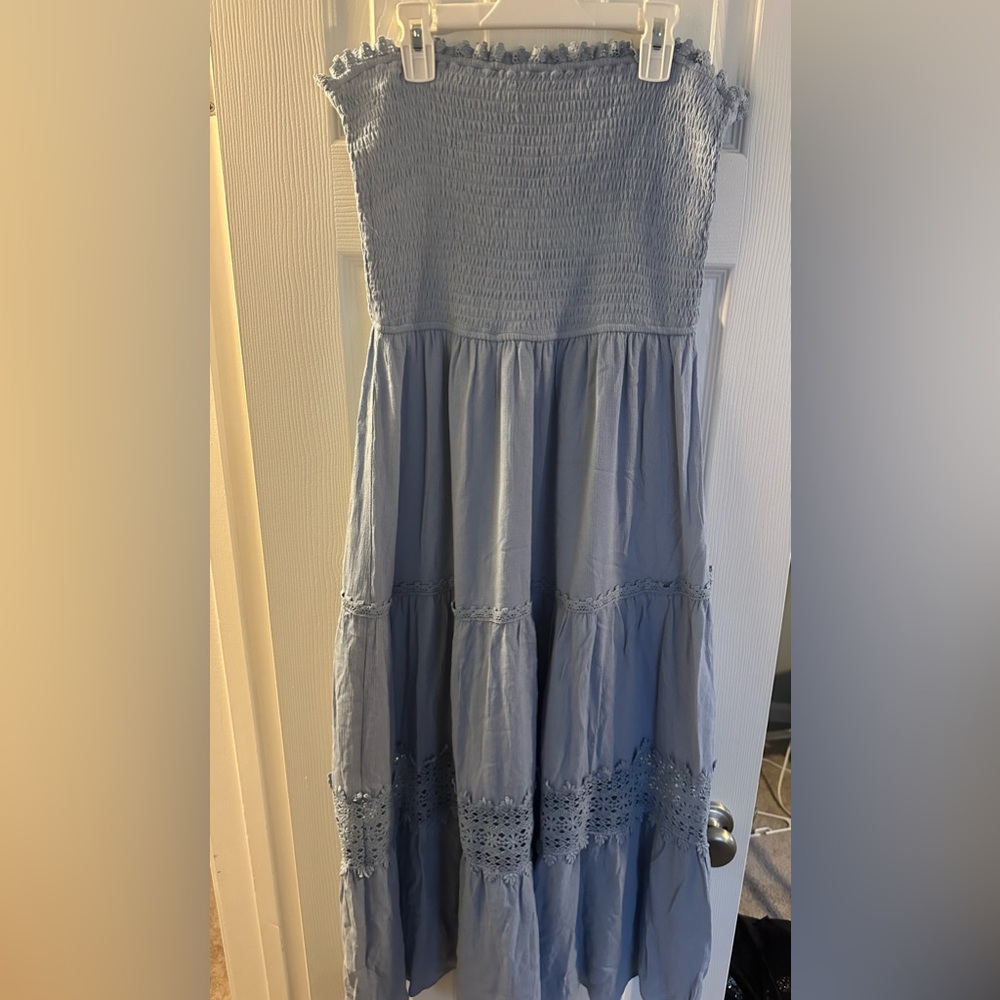 Strapless summer maxi dress